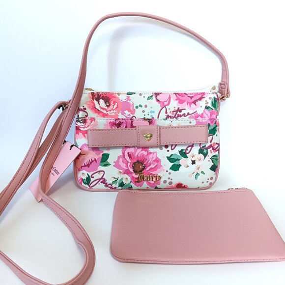NWT Juicy Couture Peek a Bow Pick UR Petal Crossbody 2 Piece Set - Picture 2 of 8